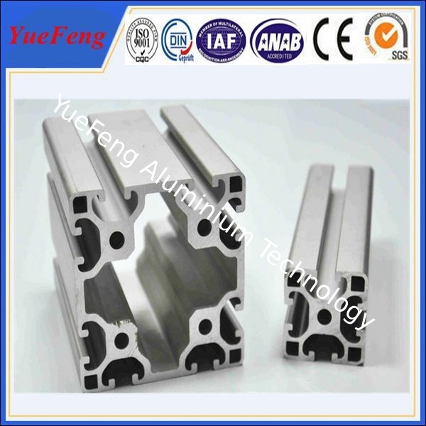 Industrial extruded aluminum profiles with customized surface treatments and alloy grade