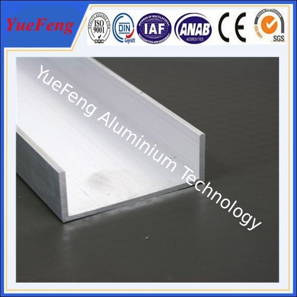 Hot! quality aluminium u profile, powder coating color aluminum extrusion profiles