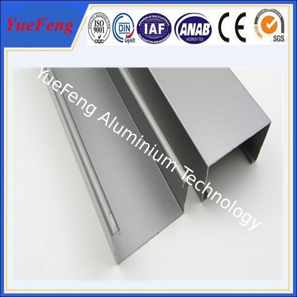 high quality industry aluminium profiles, 6063 t5 aluminum channel extrusion