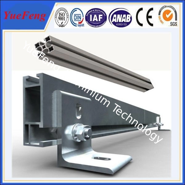 Professional design aluminum solar mounting rail for solar system from yuefeng aluminium