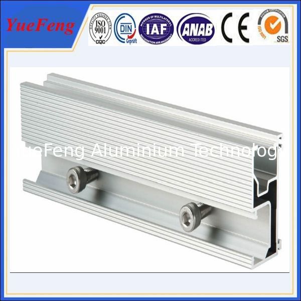 Aluminum extrusion for solar pannel mounting aluminium profile guide rail