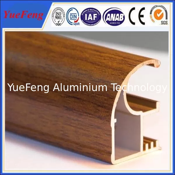 Wood finished aluminum extrusion profiles,aluminum window frames price for South Africa