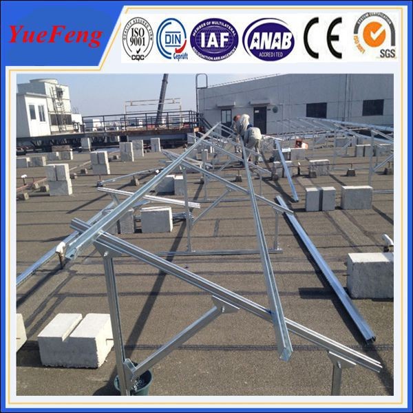 concrete base solar panel rack mount/aluminum pv ground mount structure